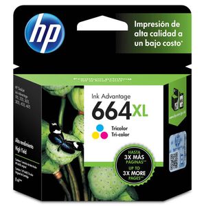 Cartucho HP 664XL Color Original  (F6V30AB)