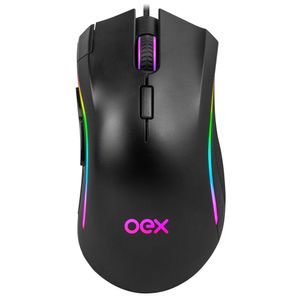 Mouse Gamer OEX Graphic MS313 10000 DPI RGB 7 Botoes Com Fio Preto