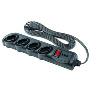 Filtro De Linha SMS 4 Tomadas Bivolt 3,0M 0062329 Preto
