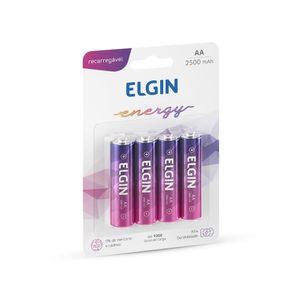 Pilha AA-2500 Recarregavel 4 unidades Elgin