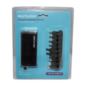 Fonte de Alimentacao Universal Multilaser 65W 9 Conectores CB082