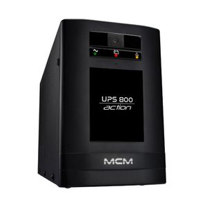 Nobreak MCM UPS800 ACTION 3.1 800VA Trivolt 6 Tomadas UPS0228 Preto