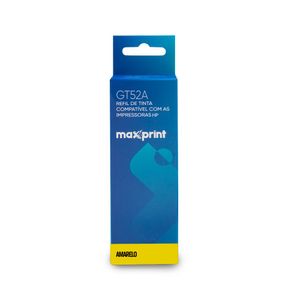 Refil de Tinta Maxprint GT52Y Para Impressoras HP Amarelo - 6116317