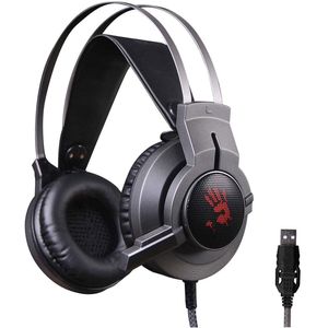 Headset Gamer USB 7.1 Bloody G437 LED Com Microfone Preto