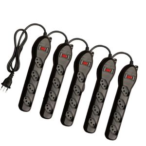 Kit 5 Filtro De Linha Qualitronix 4 Tomadas Bivolt QFL4
