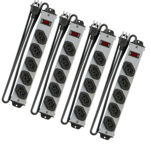 Kit 4 Filtro De Linha Qualitronix 5 Tomadas Bivolt Metalico QFLM5
