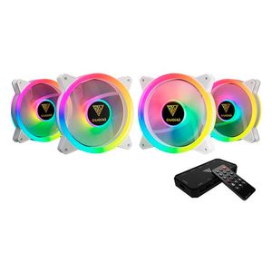 Kit Cooler Gamdias Aeolus M2 1204R WH, RGB 4X120MM, Com Controle, Branco, M2-1204R WH