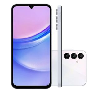 Smartphone Samsung Galaxy A15 4G, 128GB, 4G RAM, Tela 6.5", Camera Tripla Traseira 50MP, Bateria 5000 mAh Azul Claro