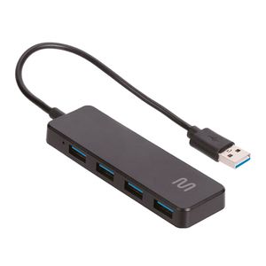 Adaptador Hub USB Multilaser 4 Portas 3.0 AC444 Preto