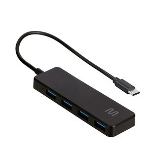 Adaptador Hub USB Tipo-c Multilaser 4 Portas AC445 Preto