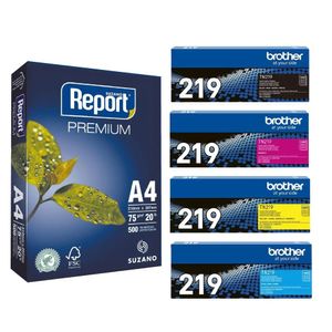 Kit Toner Brother TN219 + Resma A4