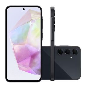Smartphone Samsung Galaxy A35 Tela 6.6" 5G 256GB Camera Tripla Traseira 50MP Azul Escuro