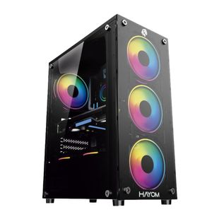 Gabinete Gamer Hayom USB 3.0 Lateral de Vidro Temperado 4 Fans RGB GB1749