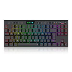 Teclado Gamer Mecanico Redragon Horus Pro TKL RGB Switch Marrom K621RGB-PRO-PT-BROW Preto