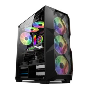 Gabinete Gamer Led RGB  Hayom Com Lateral De Vidro GB1710 Preto
