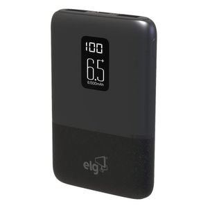 Carregador Portatil ELG Power Bank LCD 6500MAH Preto