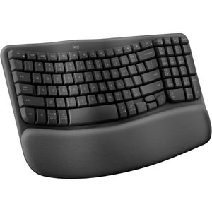 Teclado Ergonomico Sem Fio Logitech Wave Keys Bluetooth Grafite Outlet/Open Box