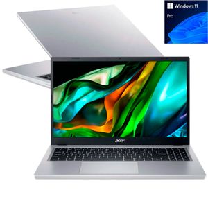 Notebook Acer Aspire 3 Tela 15.6" Full HD Intel i3-N305 8GB SSD 256GB - Inclui Licenca Windows 11 PRO 64-BITS OEM COA FCQ-10520